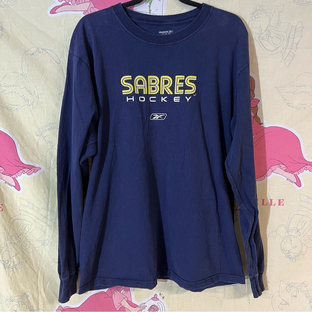 Vintage Reebok Buffalo Sabres NHL Navy Cotton Shirt